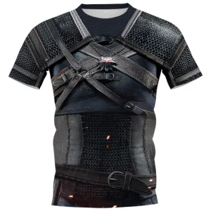 Medieval Knight Totem T Shirt for Men Armor Tattoo T-Shirt Vintage 3D Printed Streetwear Tops Womens Clothing Kids Fashion Tees