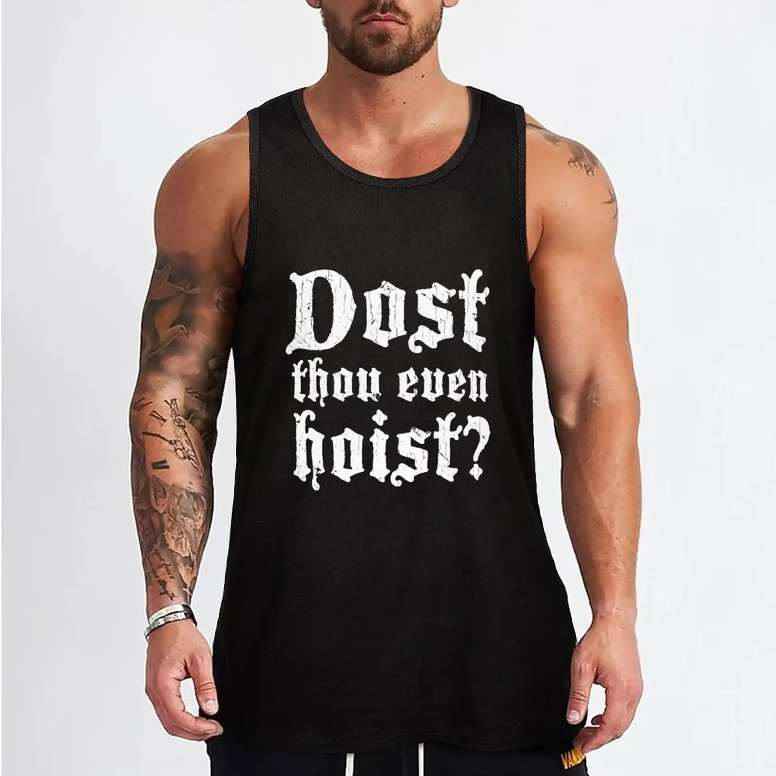 New Dost Thou Even Hoist? Tank Top T-shirt man Men's clothing - Image 2